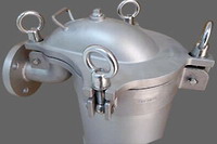 Single plastic bag filter housing