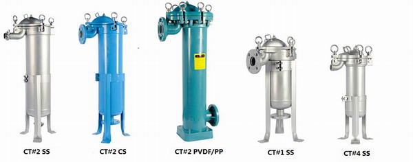 Single plastic bag filter housing